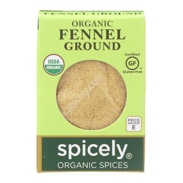 Spicely Organics - Organic Fennel - Ground - Case Of 6 - 0.5 Oz. Online Sale