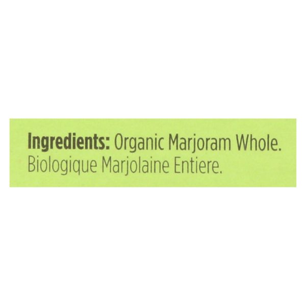 Spicely Organics - Organic Marjoram - Whole - Case Of 6 - 0.1 Oz. Sale