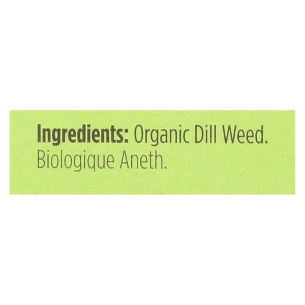 Spicely Organics - Organic Dill Weed - Case Of 6 - 0.1 Oz. Online Hot Sale