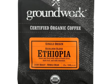 Groundwork - Coffee Organic Ethiopian Hrlm - Case Of 6-12 Oz Supply