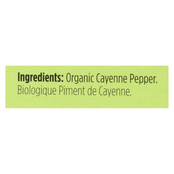 Spicely Organics - Organic Cayenne Pepper - Case Of 6 - 0.45 Oz. Online now