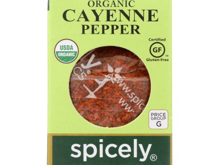 Spicely Organics - Organic Cayenne Pepper - Case Of 6 - 0.45 Oz. Online now