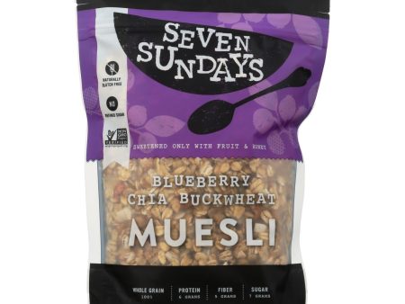 Seven Sundays Muesli - Blueberry Chia Buckwheat - Case Of 6 - 12 Oz. Cheap