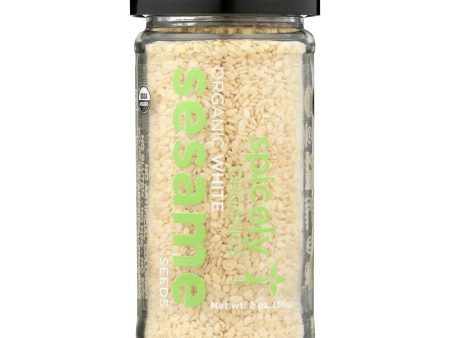 Spicely Organics - Organic Sesame - White - Case Of 3 - 2 Oz. Supply