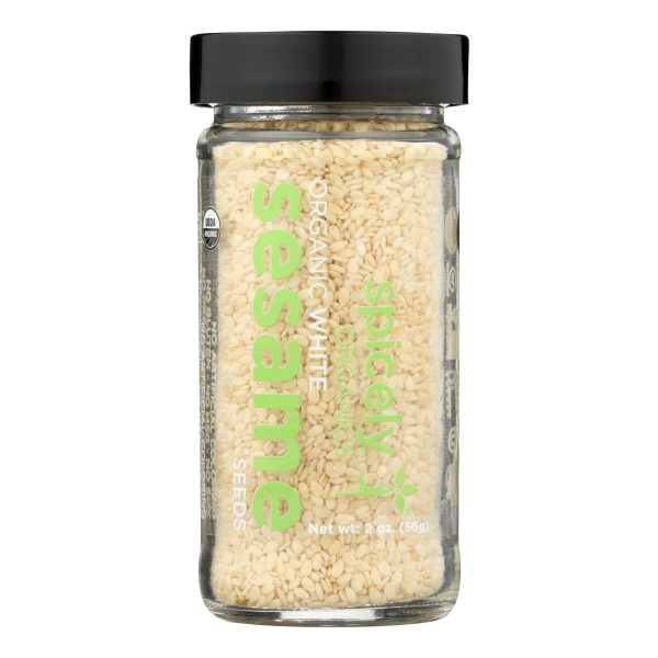 Spicely Organics - Organic Sesame - White - Case Of 3 - 2 Oz. Supply