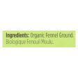 Spicely Organics - Organic Fennel - Ground - Case Of 6 - 0.5 Oz. Online Sale