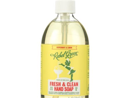 Rebel Green Hand Soap - Peppermint - Lemon - Case Of 4 - 16.9 Fl Oz Supply