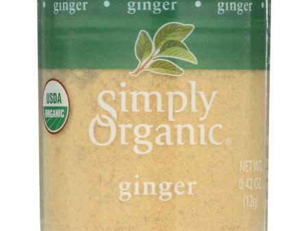 Simply Organic Ginger Root - Organic - Ground - .42 Oz - Case Of 6 Sale