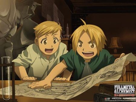 Fullmetal Alchemist Brotherhood: Young Ed & Al Wall Scroll For Discount