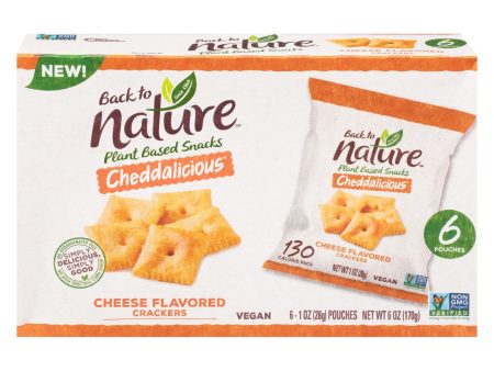 Back To Nature - Crackers Cheddalicious - Case Of 4 - Six 1oz Pouches Sale