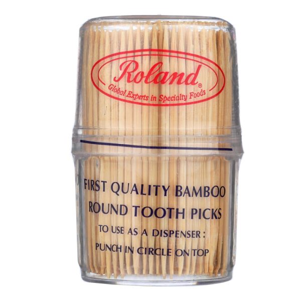 Roland Bamboo Toothpicks - Round - Case Of 12 - 300 Count For Sale