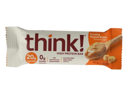 Think Products Thin Bar - Creamy Peanut Butter - Case Of 10 - 2.1 Oz on Sale