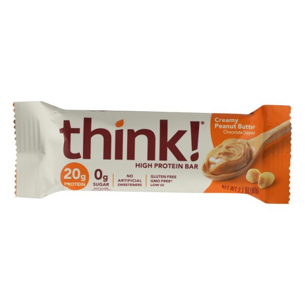 Think Products Thin Bar - Creamy Peanut Butter - Case Of 10 - 2.1 Oz on Sale