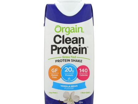 Orgain Organic Protein Shakes - Vanilla Bean - Case Of 12 - 11 Fl Oz. Supply