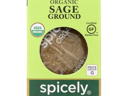 Spicely Organics - Organic Sage - Ground - Case Of 6 - 0.3 Oz. Sale