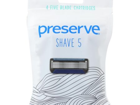 Preserve Shave 5 Replacement Blades - 4 Ct- 6 Packs on Sale