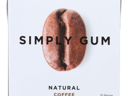 Simply Gum All Natural Gum - Coffee - Case Of 12 - 15 Count For Discount