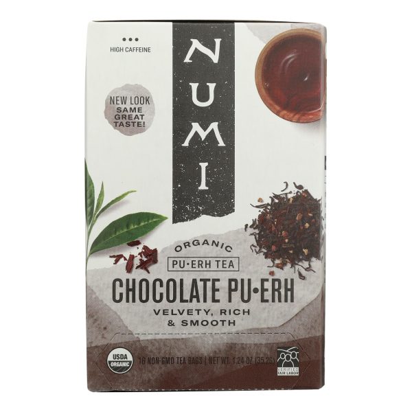 Numi Tea Organic Chocolate Pu-erh - Case Of 6 - 16 Bag Fashion