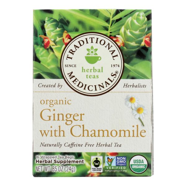 Traditional Medicinals Organic Golden Ginger Tea - Case Of 6 - 16 Bags Fashion