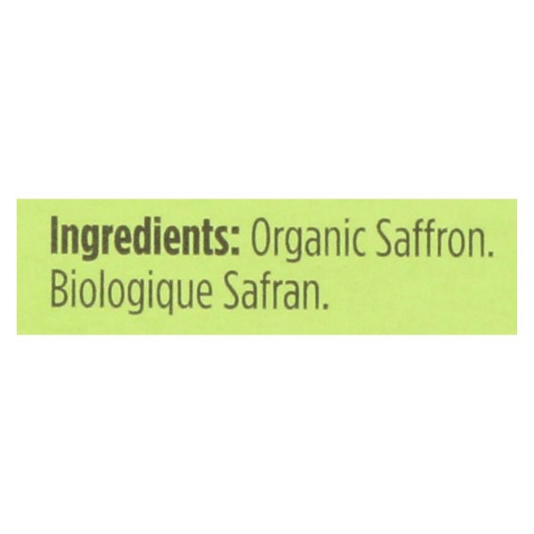 Spicely Organics - Organic Saffron - Case Of 6 - 0.007 Oz. Hot on Sale