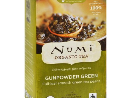 Numi Gunpowder Green Tea - 18 Tea Bags - Case Of 6 Online now