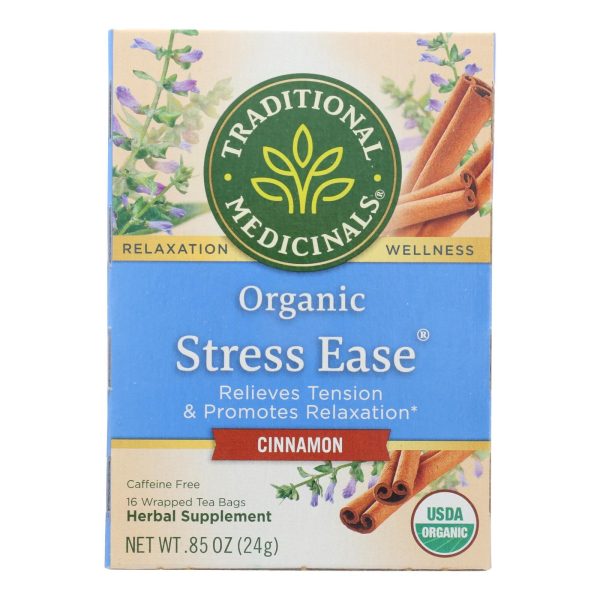 Traditional Medicinals Relaxation Tea - Stress Ease Cinnamon - Case Of 6 - 16 Bags For Cheap