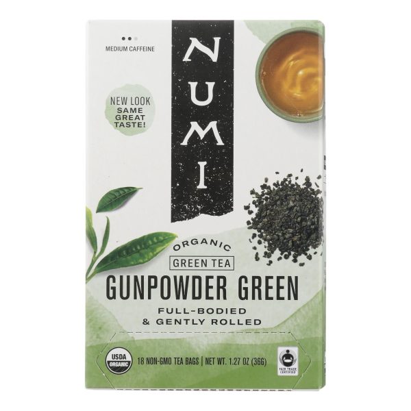 Numi Gunpowder Green Tea - 18 Tea Bags - Case Of 6 Online now