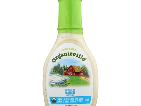 Organic Ville Organic Dressing - Dairy Free Ranch Vinaigrette - Case Of 6 - 8 Fl Oz. Fashion