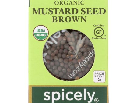 Spicely Organics - Organic Mustard Seed - Brown - Case Of 6 - 0.6 Oz. Discount