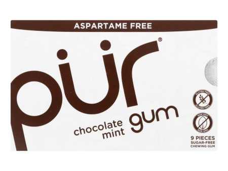 Pur Gum Gum - Chocolate Mint - Case Of 12 - 9 Count on Sale