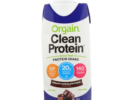 Orgain Organic Protein Shakes - Creamy Chocolate Fudge - Case Of 12 - 11 Fl Oz. Supply