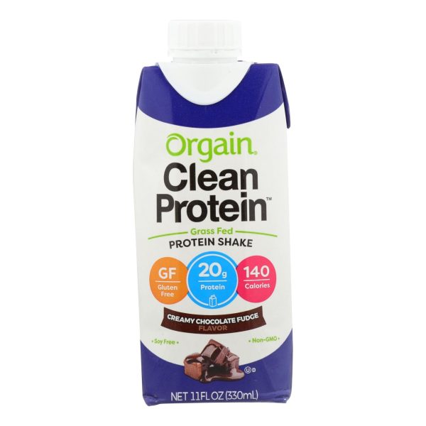 Orgain Organic Protein Shakes - Creamy Chocolate Fudge - Case Of 12 - 11 Fl Oz. Supply