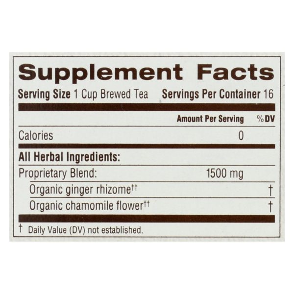 Traditional Medicinals Organic Golden Ginger Tea - Case Of 6 - 16 Bags Fashion