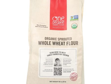 One Degree Organic Foods Whole Wheat Flour - Organic - Case Of 4 - 80 Oz. Fashion