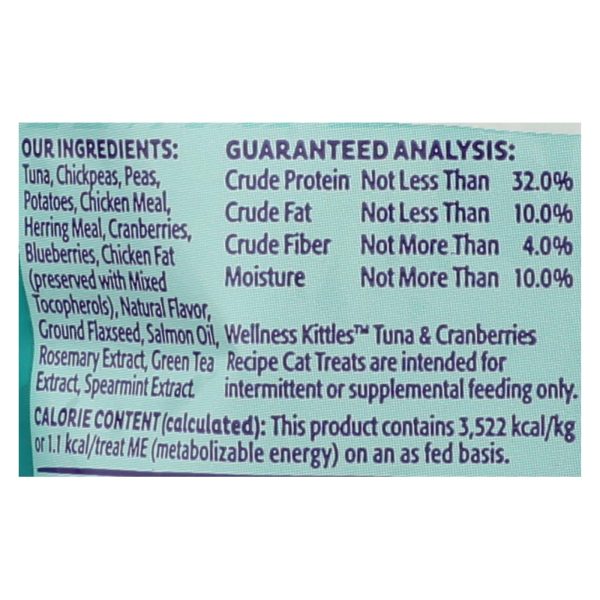 Wellness Pet Products Cat Treat - Kittles - Tuna & Cranberry - Case Of 14 - 2 Oz Supply