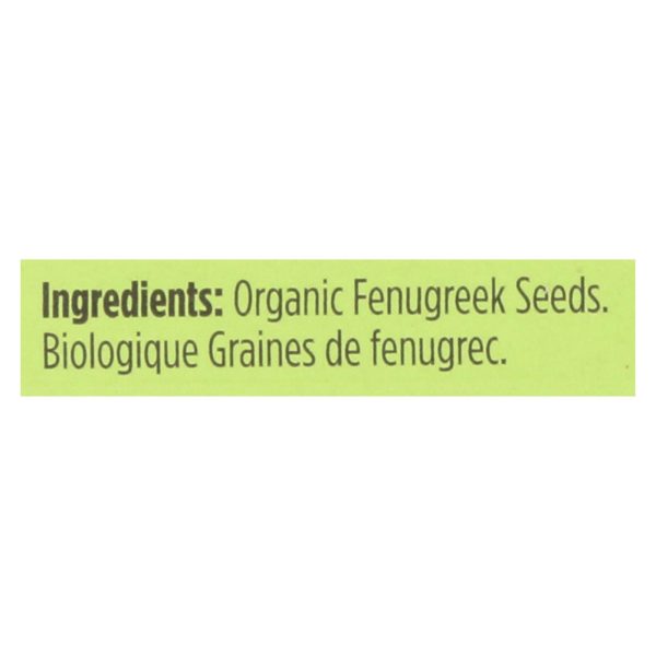 Spicely Organics - Organic Fenugreek Seeds - Case Of 6 - 0.45 Oz. Online