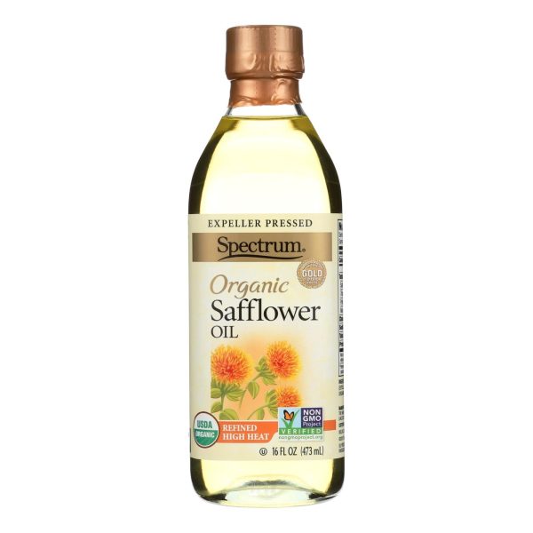 Spectrum Naturals High Heat Refined Organic Safflower Oil - Case Of 12 - 16 Fl Oz. For Discount