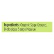 Spicely Organics - Organic Sage - Ground - Case Of 6 - 0.3 Oz. Sale