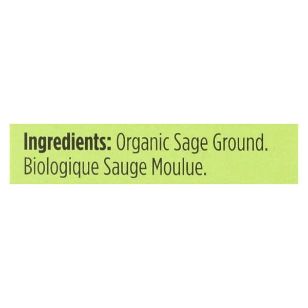 Spicely Organics - Organic Sage - Ground - Case Of 6 - 0.3 Oz. Sale