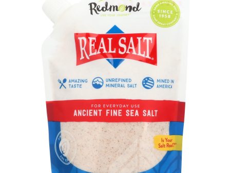 Real Salt Sea Salt - Ancient - Fine - Pouch - Case Of 6 - 16 Oz Online now