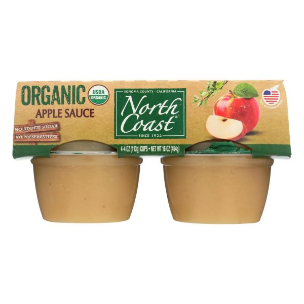 North Coast Organic Applesauce  - Case Of 12 - 4 4 Oz For Discount