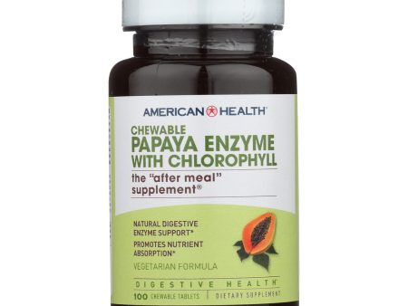 American Health - Papaya Enzyme With Chlorophyll Chewable - 100 Chewable Tablets Supply