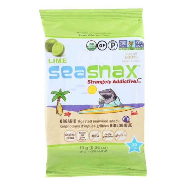 Seasnax Organic Seaweed - Lime - Case Of 12 - .36 Oz Fashion