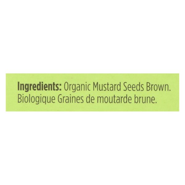 Spicely Organics - Organic Mustard Seed - Brown - Case Of 6 - 0.6 Oz. Discount