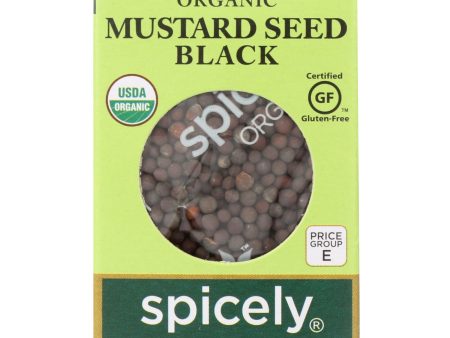 Spicely Organics - Organic Mustard Seed - Black - Case Of 6 - 0.5 Oz. For Cheap