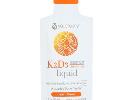 Youtheory - Liquid Vitamin K2d3 Peach - Case Of 12-1 Fluid Ounces For Sale