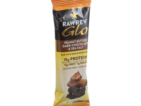 Raw Revolution Glo Bar - Peanut Butter Dark Chocolate And Sea Salt - 1.6 Oz - Case Of 12 Discount