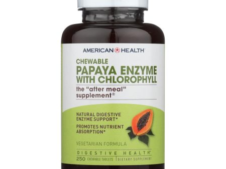 American Health - Papaya Enzyme With Chlorophyll Chewable - 250 Tablets Supply