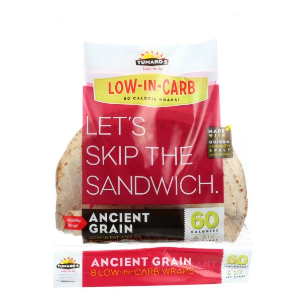 Tumaro s 8-inch Ancient Grain Carb Wise Wraps - Case Of 6 - 8 Ct Sale