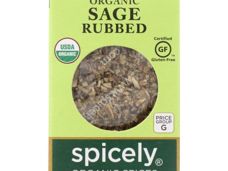 Spicely Organics - Organic Sage - Rubbed - Case Of 6 - 0.1 Oz. Online